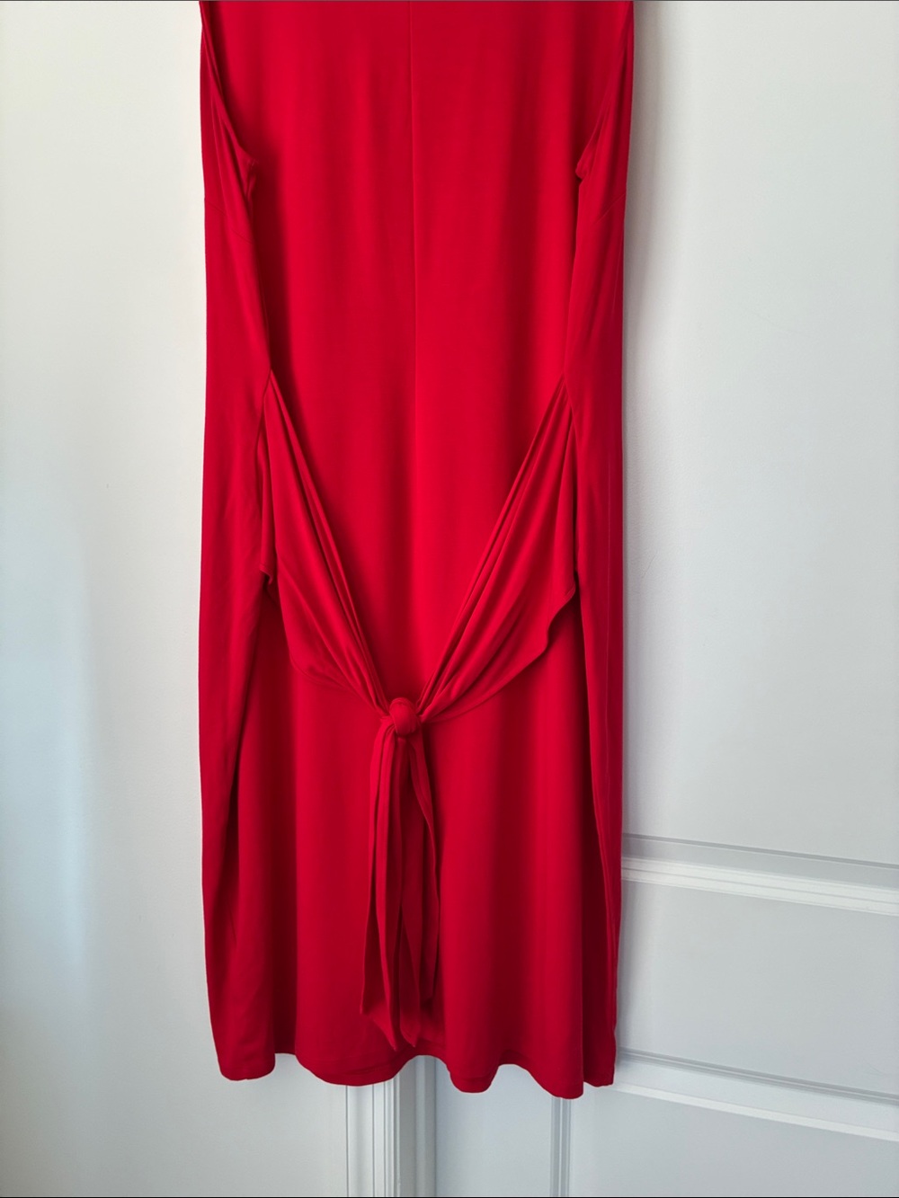 Ralph Lauren Bold Red Sleeveless V-Neck Shift Dress - Picture 4 of 5